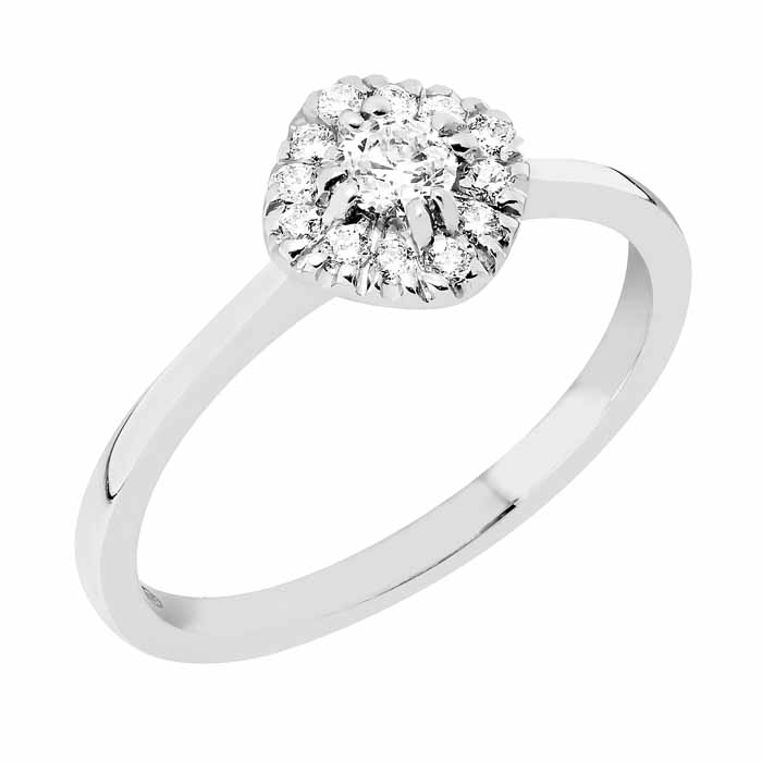 Sandberg Toivomuslähde V-707Bw 0,25 ct - Halosormukset - V-707Bw-18K-160 - 1