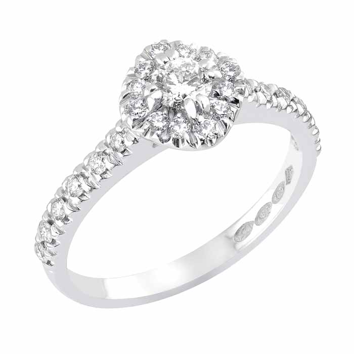 Sandberg Toivomuslähde V-710Bw 0,42ct - Halosormukset - V-710Bw-150 - 1