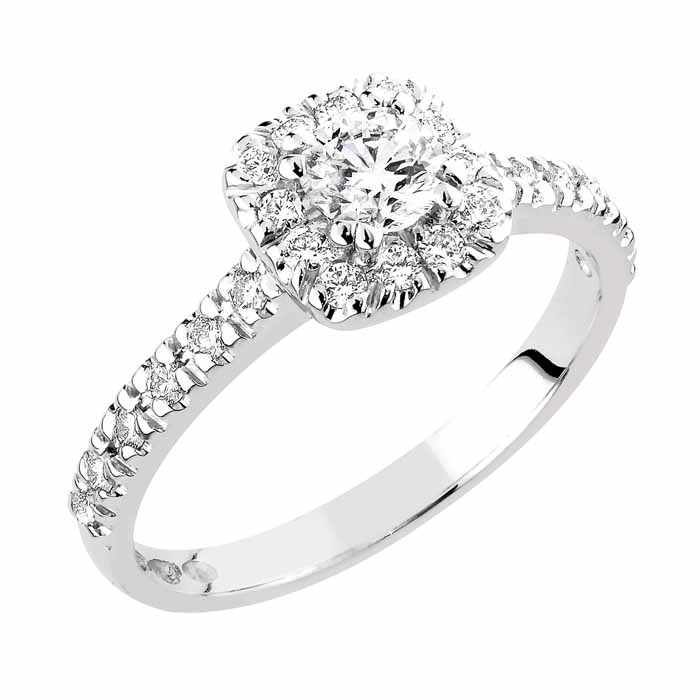 Sandberg Toivomuslähde timanttisormus V-730w 0,54 ct - Halosormukset - V-730w-G-170 - 1