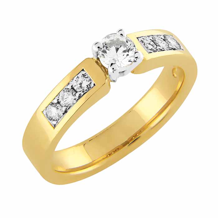 Sandberg V-268-7 0,47 ct 18K 17,0 mm - Sivukivisormukset - V-268-7-170 - 1