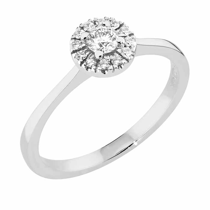 Sandberg V-687w Toivomuslähde yht.0,22ct - Halosormukset - V-687w-150 - 1