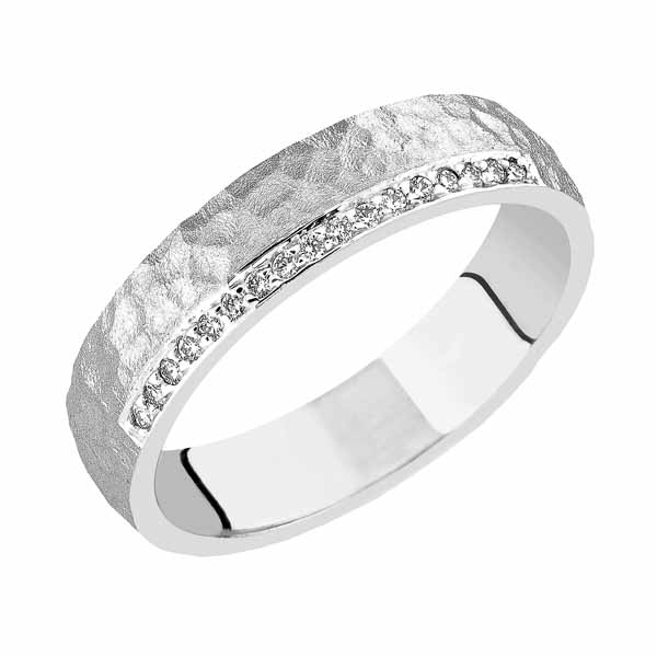 Sandberg timanttisormus E-550w Kajo 0,08ct - Valkokultasormukset - E-550w-KAJO-150 - 3