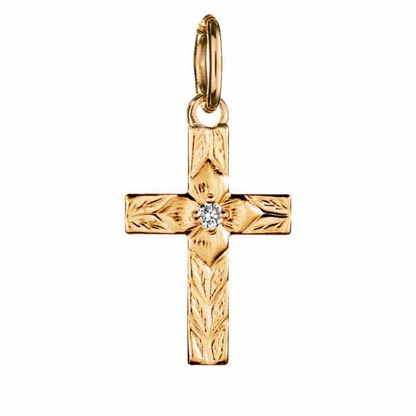 Saurum kultainen ristiriipus timantilla SA701930000 - Kultakorut - SA701930000 - 1
