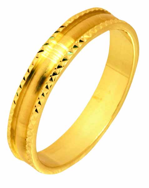 Top Gold Kultasormus 3551 timanttileikkaus 4 mm - Keltakultasormukset - 3551-160 - 1