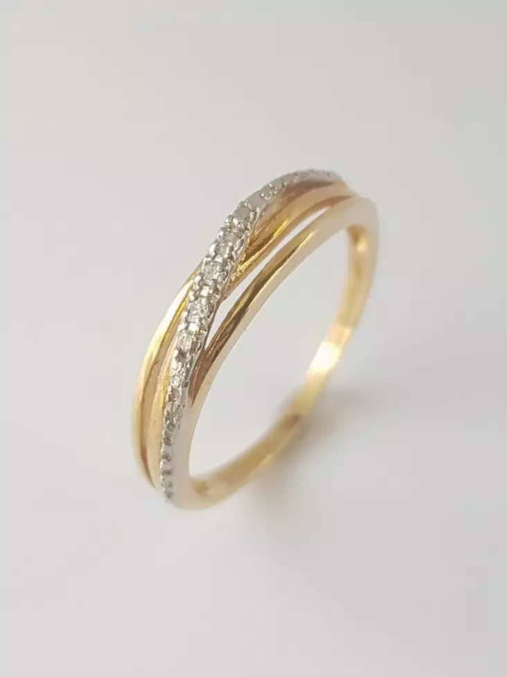 Top Gold timanttisormus 3602 - Keltakultasormukset - 3602-170 - 1