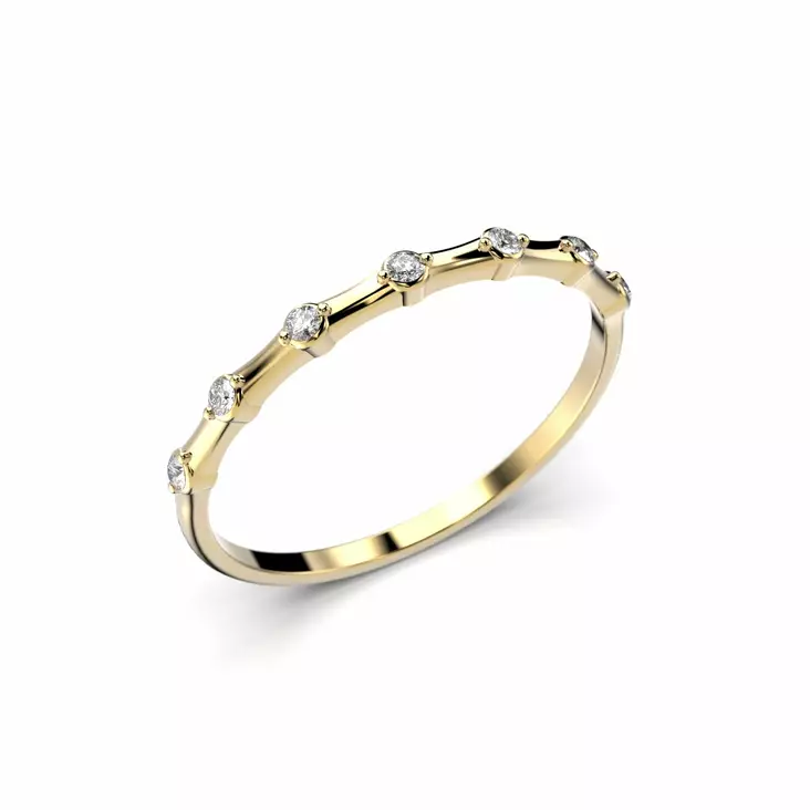 Festive Isla timanttisormus 0,07 ct - Rivitimanttisormukset - 14-645-007-KK-150 - 1