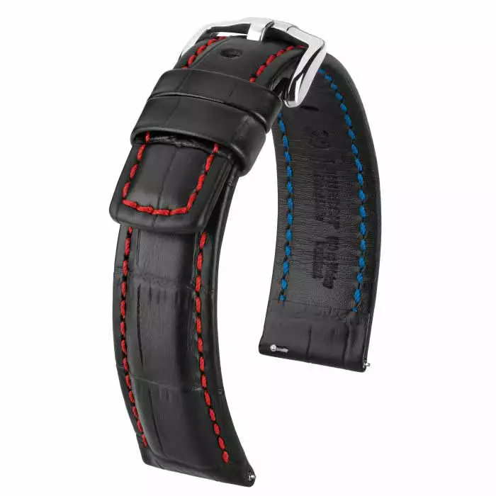 Hirsch Grand Duke XL Musta - Kellon rannekkeet - 02528250-2-20 - 1