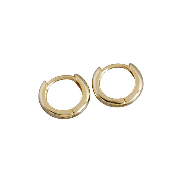 Hopeiset kullatut korvarenkaat 12 mm - Hopeakorut - HME990 - 1