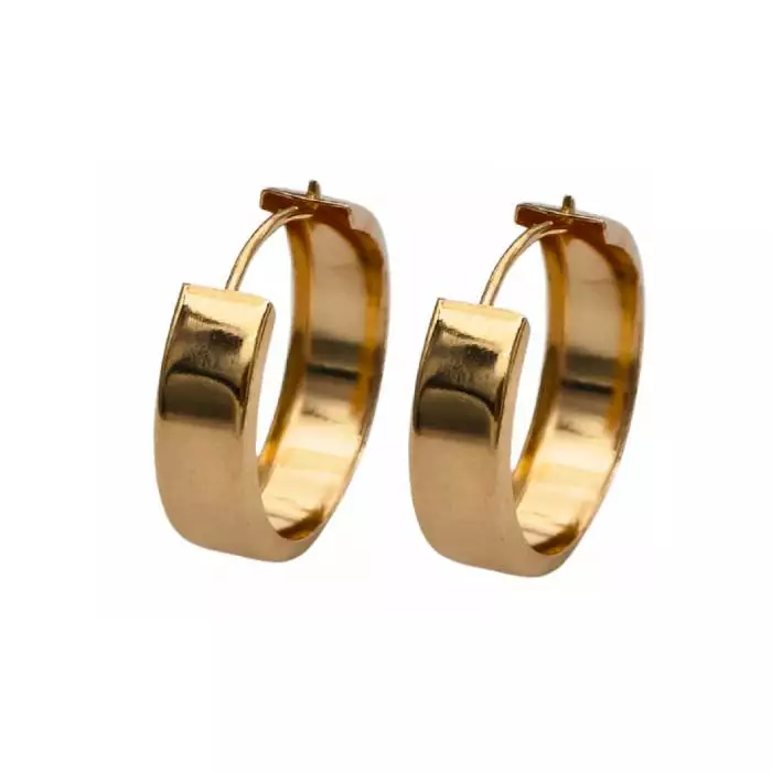 Kultaiset korvarenkaat 4 x 15 mm - Kultakorut - HMAU-040 - 1