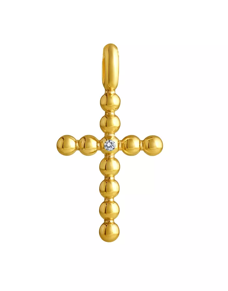 Lempikoru Helmikki kultainen risti timantilla - Kultakorut - 7908840000 - 1