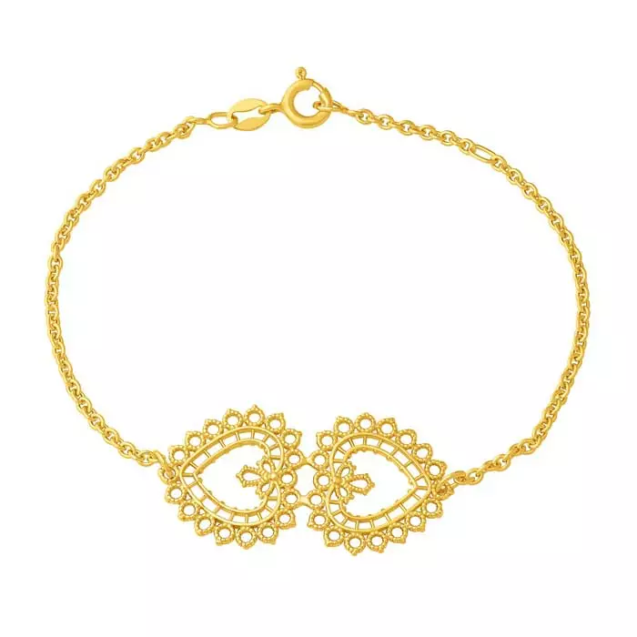 Lempikoru Pitsisydän hopearannekoru 5531200190 - Hopeakorut - 5531200190 - 1