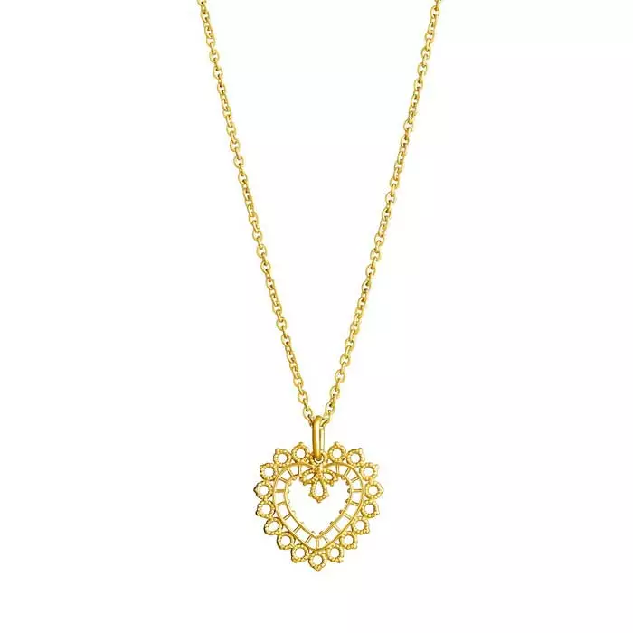 Lempikoru Pitsisydän kullattu hopeariipus 5231200500 - Hopeakorut - 5231200500 - 1