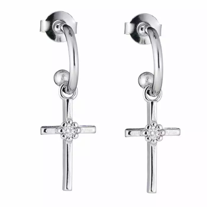 Lumoava Daisy Risti Korvarenkaat Kirkas L54268130000 - Hopeakorut - L54268130000 - 1