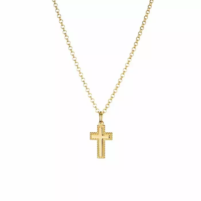 Lumoava Helmi kullattu ristiriipus - Hopeakorut - L60264100380 - 1