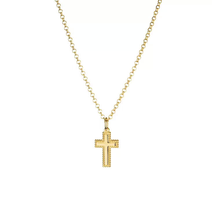 Lumoava Helmi kullattu ristiriipus - Hopeakorut - L60264100380 - 1