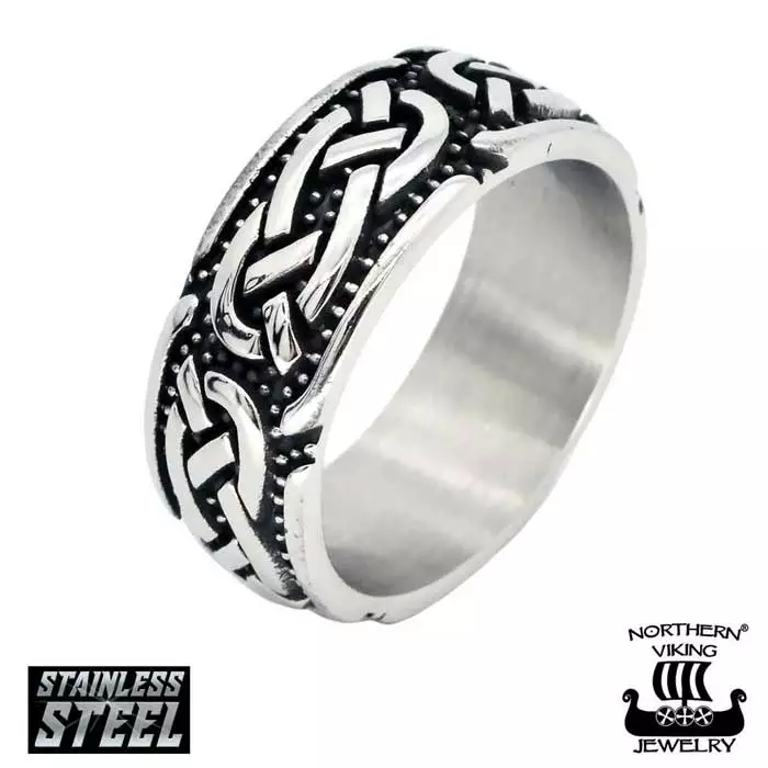Northern Viking Jewelry Celtic Band Sormus NVJSO033 - Terässormukset - NVJSO033-190 - 1