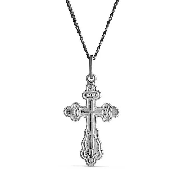 Tummennettu hopeinen ortodoksiristi 4256772500 - Hopeakorut - 4256772500 - 1