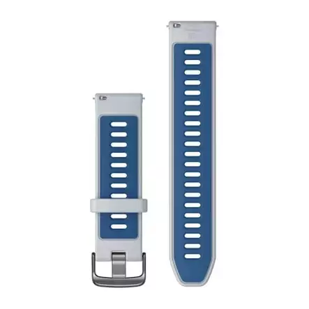 Garmin Quick Release 22mm silikoniranneke vaaleanharmaa/sininen 010-11251-A1 - Garmin rannekkeet - 010-11251-A1 - 2