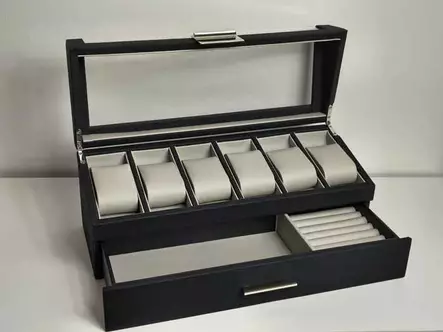 Kellolaatikko 6 Kellolle Musta - Kellolaatikot ja kelloboksit - KEL-01 - 2