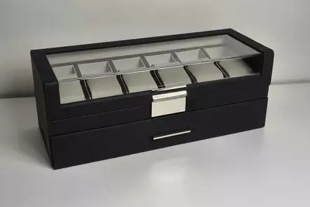 Kellolaatikko 6 Kellolle Musta - Kellolaatikot ja kelloboksit - KEL-01 - 1