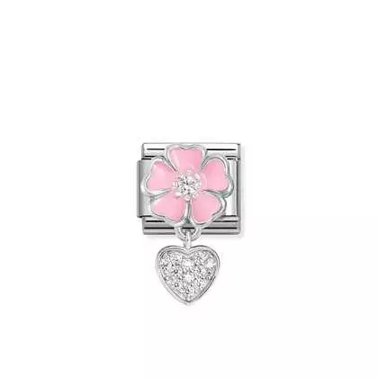 Nomination Classic Pink Flower Heart - Muotikorut - 33181401 - 1