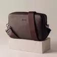 Aarni iso olkalaukku hirvennahka tummanruskea/hopea - Laukut - 6430066272051 - 2