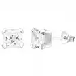 Hopeakorvakorut neliö zirkoniat 6 mm - Hopeakorut - HME611 - 1