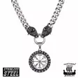 Northern Viking Jewelry Sudenpäillä + Vegvisir NVJRS121 - Teräskorut - NVJRS121 - 1