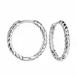 Hopeiset korvarenkaat kierrekuviolla 2 x 18 mm - Hopeakorut - HME1111 - 1