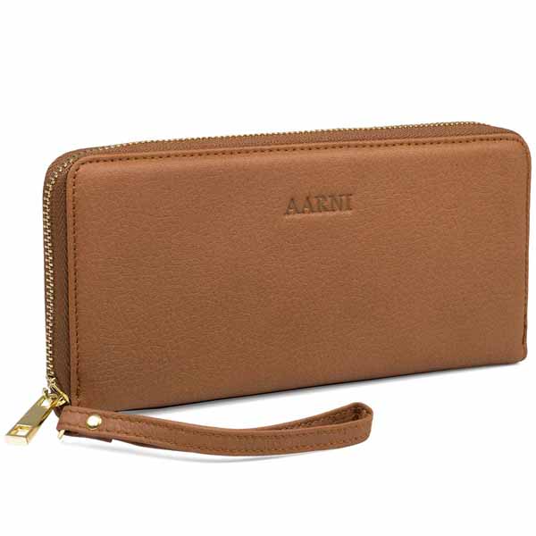 Aarni Clutch-lompakko hirvennahka konjakki/kulta - Lompakot ja korttikotelot - 6430066271221 - 1