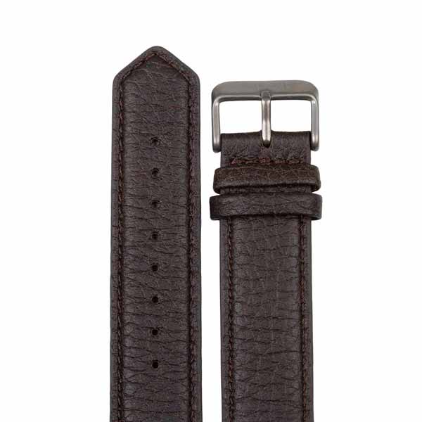 Aarni Hirvennahkainen ranneke 20 mm tummanruskea - Kellon rannekkeet - 6430066270491 - 1