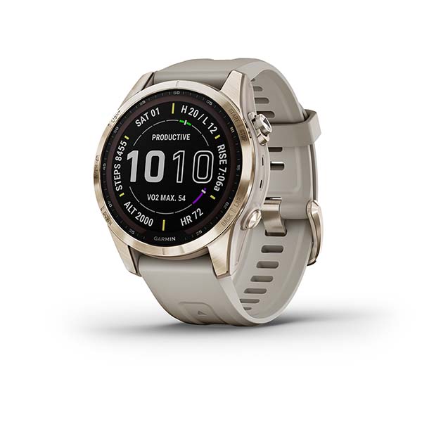 Garmin Fenix 7S Sapphire Solar Light Gold 010-02539-21 - Garmin älykellot - 010-02539-21 - 1