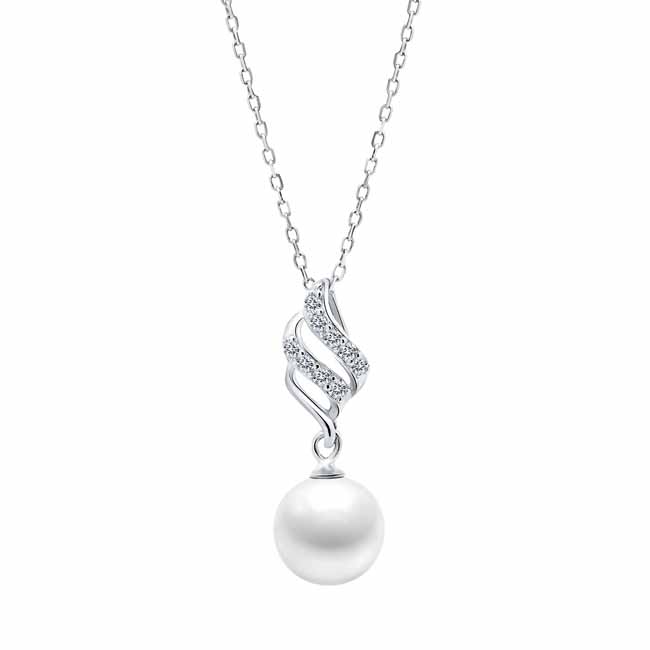 Hopeariipus helmi ja zirkoniat - Hopeakorut - HMN051 - 1