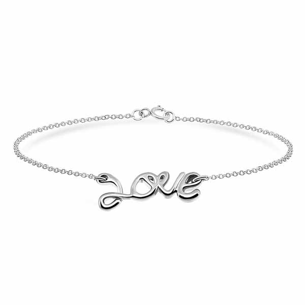 Hopeinen rannekoru love - Hopeakorut - HMB031 - 1