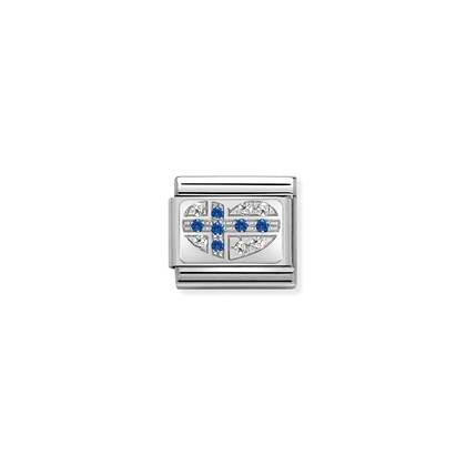 Nomination Classic Silvershine Zirkonia Suomen Lippu Sydän - Muotikorut - 33031901 - 2