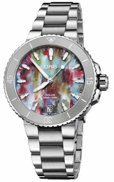 Oris Aquis Date Upcycle 01 733 7770 4150-Set - Oris miesten rannekellot - 7612611034201 - 1