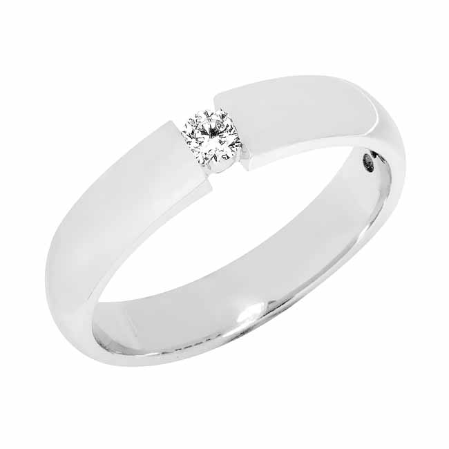 Sandberg Kallioranta timanttisormus 0,11 ct V-86w - Solitaire sormukset - V-86w-011 - 1