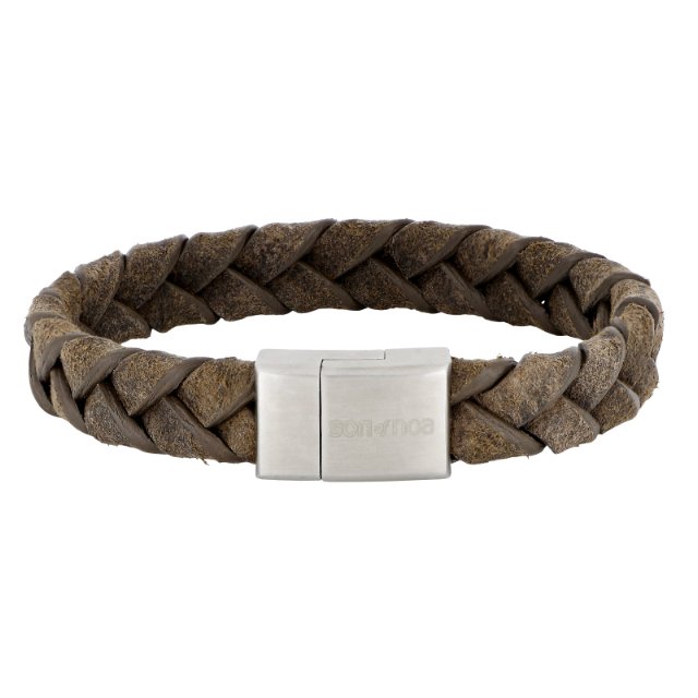 Son of Noa miesten rannekoru, nahka 12 mm 897023-GREY - Nahkakorut - 897023-GREY21 - 1