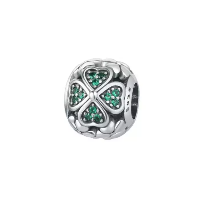 Charmiella hopeahela neliapilat ja vihreät zirkoniat - Hopeakorut - PA-031 - 1