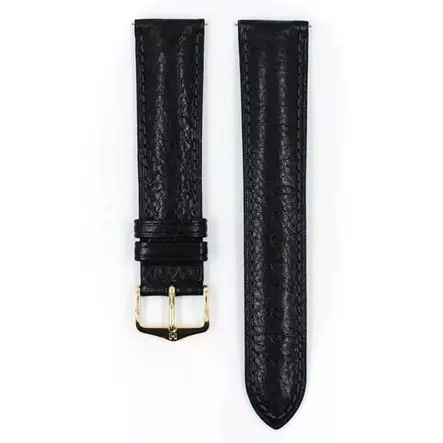 Hirsch Camelgrain Nahkaranneke musta M - Kellon rannekkeet - 01009150-1-12 - 2