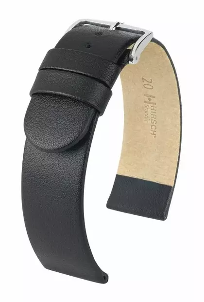 Hirsch Scandic nahkaranneke musta M - Kellon rannekkeet - 17852050-2-12 - 1