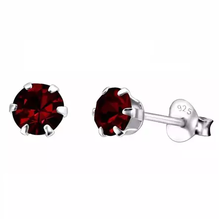 Hopeakorvakorut pyöreä zirkonia 5 mm - Hopeakorut - HME662 - 1