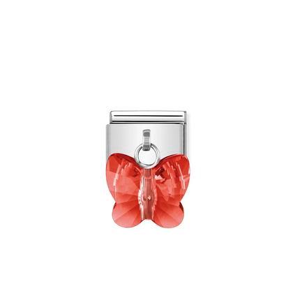 Nomination Classic Crystal Butterfly Punainen - Muotikorut - 03060422 - 2