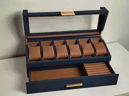 Kellolaatikko 6 Kellolle Sininen - Kellolaatikot ja kelloboksit - KEL-02 - 2