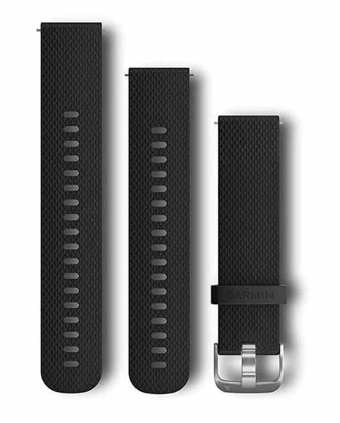 Garmin Quick Release 20mm silikoniranneke musta 010-12561-02 - Garmin rannekkeet - 010-12561-02 - 1