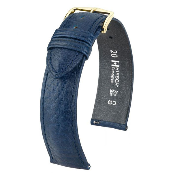 Hirsch Camelgrain Nahkaranneke sininen M - Kellon rannekkeet - 01009180-1-12 - 2