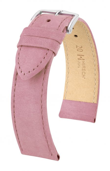 Hirsch Osiris nahkaranneke roosa M 12 mm - Kellon rannekkeet - 03433122-2-12 - 1