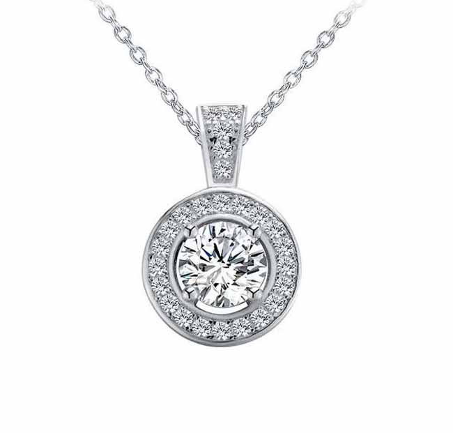 Hopeinen zirkoniariipus - Hopeakorut - HMN032 - 1