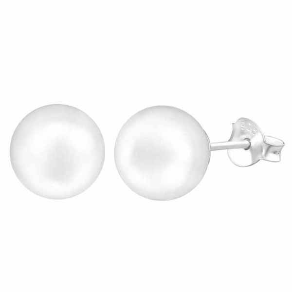 Hopeiset helmikorvakorut 8 mm - Hopeakorut - HME612 - 1