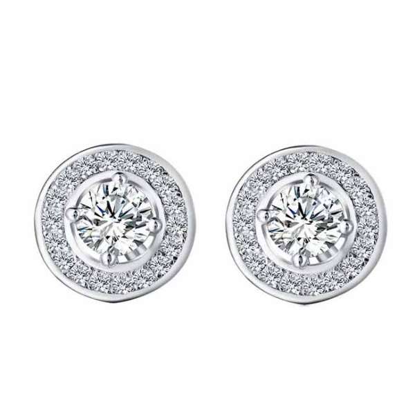 Hopeiset zirkoniakorvakorut 9 mm - Hopeakorut - HME292 - 1
